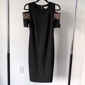 Calvin Klein Black Shoulder Cutout Dress